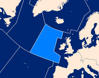 Shanwick Oceanic Control Area of International Airspace which lies above the northeast part of the North Atlantic