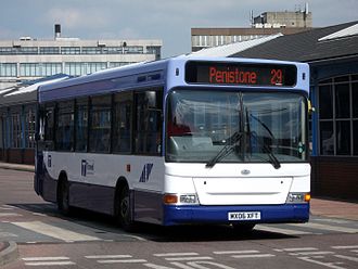 Plaxton Pointer 1 bodied Dennis Dart SLF in Sheffield in May 2012 Sheffield Community Transport, ADL Dart Plaxton Pointer (MX06 XFT) (8666254044).jpg