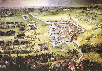 Πολιορκία του Χρούνλο το 1606 (στρατεύματα του Μάουριτς της Οράγγης) υπό τον Αμπρότζιο Σπινόλα