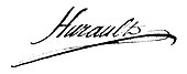 signature de Joseph-Alexandre-Benjamin Hurault