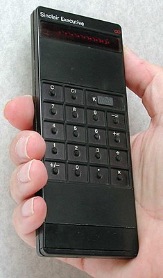 The 1972 Sinclair Executive pocket calculator.