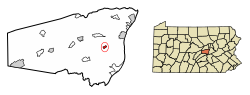 Location of Freeburg in Snyder County, Pennsylvania.