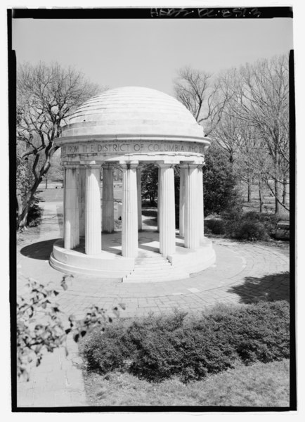 File:South elevation - District of Columbia War Memorial, West Potomac Park, Washington, District of Columbia, DC HABS DC-857-3.tif