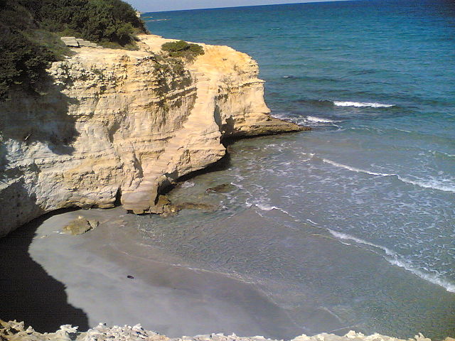 Beach in Conca Specchiulla, north of Otranto