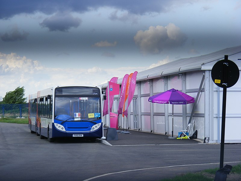 File:Stagecoach in Lincolnshire (Stagecoach Events) Enviro 300 FX10 DVA 27641 at the Olympic basketball practice court (7728047096).jpg