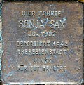 Stolperstein Köln, Sonja Sax (Häuschensweg 30)