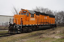 A GP40 owned by Larry's Truck & Electric (LTEX)