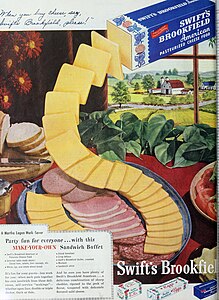 A 1948 U.S. advertisement for an American pasteurized cheese food