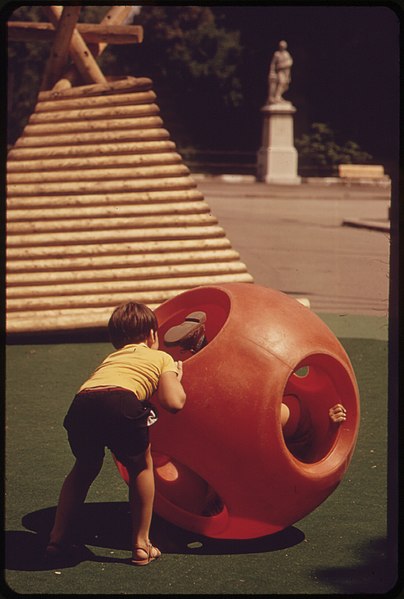 File:THIS PLAYGROUND WAS BUILT ABOVE AN UNDERGROUND PARKING LOT AT THE PLAZA OF THE TOWN HALL - NARA - 549674.jpg