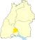 Lage des Landkreises Tuttlingen in Baden-Württemberg