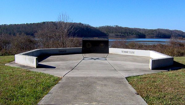 Monument overlooking the Tanasi site