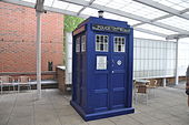 The TARDIS prop used from 2010 to 2017 seen at BBC Television Centre Tardis BBC Television Center.jpg