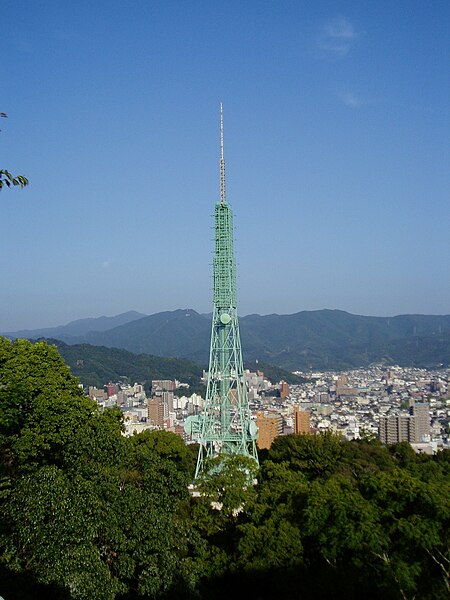 File:Television tower on The Matsuyama castle mountain(Iyo).JPG