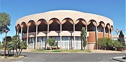 The Gammage Auditorium was designed by Frank Lloyd Wright