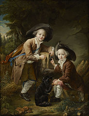 François-Hubert Drouais, Le comte et le chevalier de Choiseul en Savoyards, 1758.