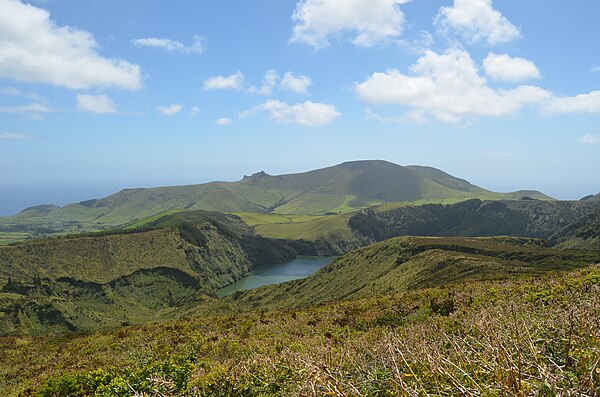 View of the island's southern side, with the Funda Lake downhill