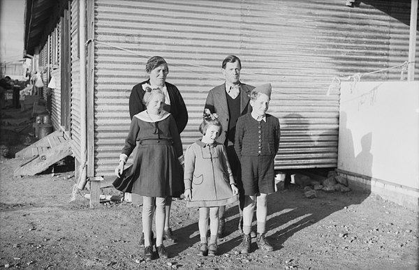 Family held at Tatura Internment Camp 3, in 1943