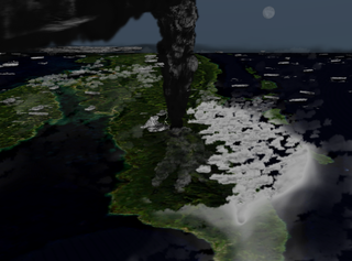 <span class="mw-page-title-main">Toba catastrophe theory</span> Supereruption 75,000 years ago that may have caused a global volcanic winter