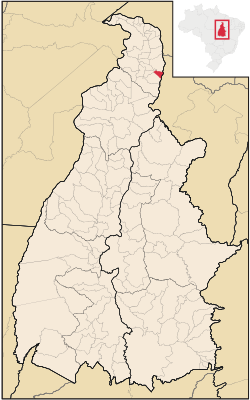 Localização de Aguiarnópolis no Tocantins