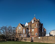 Torriano Primary School. The silver triangle on the roof is the STEM lab. Torriano Primary School.jpg