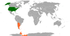 Peta lokasi Amerika Serikat dan Argentina.