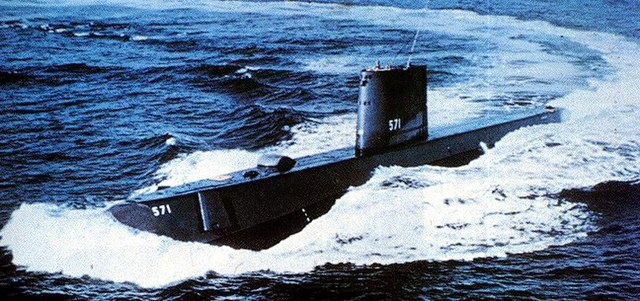 USS Nautilus, the first nuclear-powered submarine.