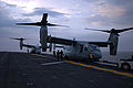 US Navy 070427-N-0841E-015 Two V-22 Ospreys from Marine Medium Tiltrotor Squadron (VMM) 162 sit on the deck after completing touch and go landings.jpg