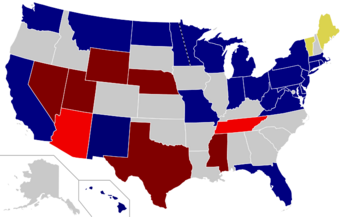 Koloro kodigis mapon de 2018 Senato-vetkuroj