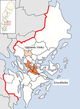 Upplands Väsby Municipality in Stockholm County.png