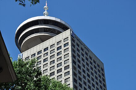 View of the Top of Vancouver Revolving Restaurant, Harbour Centre, Vancouver