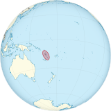 Vanuatu on the globe (Polynesia centered).svg