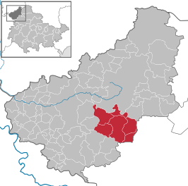 Kaart van Verwaltungsgemeinschaft Dingelstädt