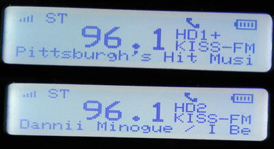 WKST's HD Radio Channels on a SPARC Radio with PSD.