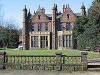 Walton Hall, the former seat of the Greenall family. Walton Hall, Cheshire.jpg