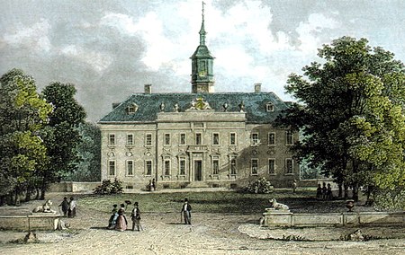 Wandsbeker Schloss mit Löwen