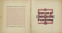 De theorie van het syndikalisme, design by Theo van Doesburg (1920).