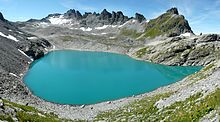 Le Wildsee dominé par le Pizol sur la commune de Mels.