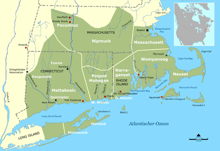 Au moins quatre tribus amérindiennes vivaient dans l'actuel Connecticut.
