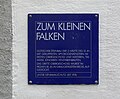 Zürich, Predigergasse, Haus zum kleinen Falken, Informationstafel