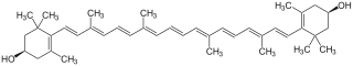 Structural formula of zeaxanthin
