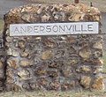 "Andersonville" detail, Andersonville Prison Park exit (cropped).JPG