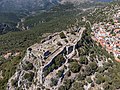 * Nomination Airview of the Castle of Karytaina. --C messier 19:49, 23 January 2023 (UTC) * Promotion  Support Good quality. We are clearly looking down in a steep angle, so the converging verticals are OK here. --Aristeas 06:59, 29 January 2023 (UTC)