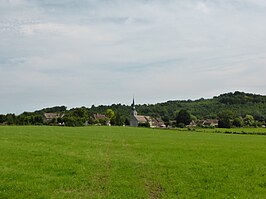 Zicht op het dorp