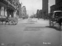 100 block of North Broad Street in Philadelphia, featuring an advertisement for The North American 100NBroadStPhilly.png