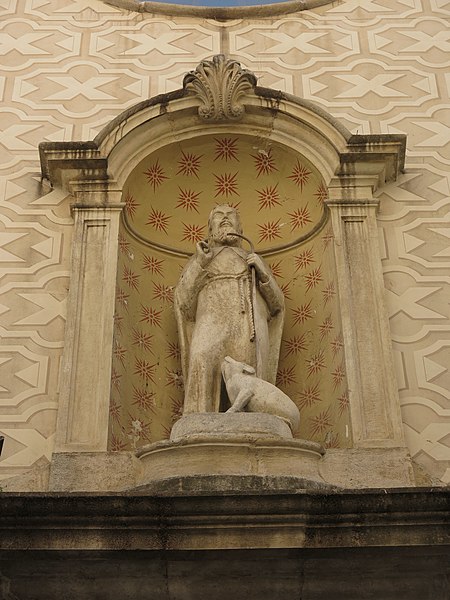 File:164 Església de Sant Antoni Abat, c. Sant Antoni 60 (Valls), fornícula amb el sant titular.jpg