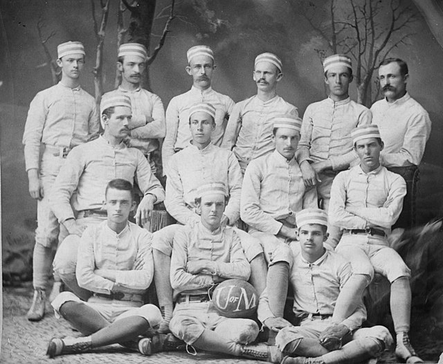 The 1879 squad, the first team fielded by the university