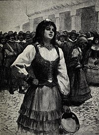 1899-01-21, Blanco y Negro, Creaciones femeninas VI, La gitanilla, Cecilio Pla (cropped).jpg