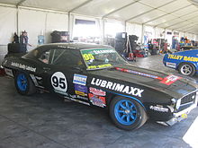 Andrew Miedecke placed third in Class A driving a Chevrolet Camaro SS. The car is pictured in 2014 1969 Chevrolet Camaro SS of Andrew Miedecke - 2014.JPG