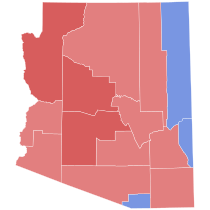 1986 Senat Amerika Serikat dalam pemilu di Arizona hasil peta oleh county.svg