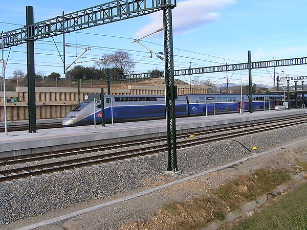 Figueres–Vilafant railway station: first TGV arrival from Paris, December 2010